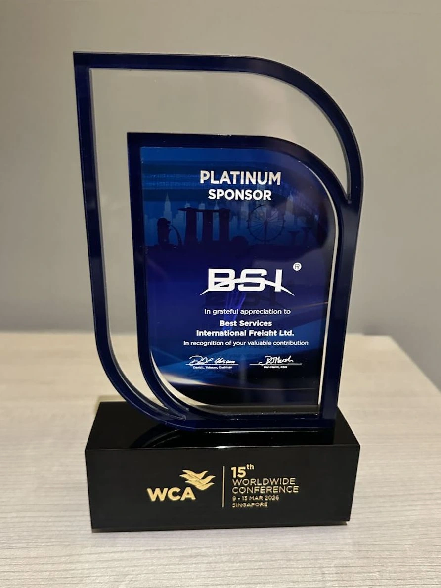 4th Consecutive Year WCA Best Partner Award for Best Services International Freight Ltd