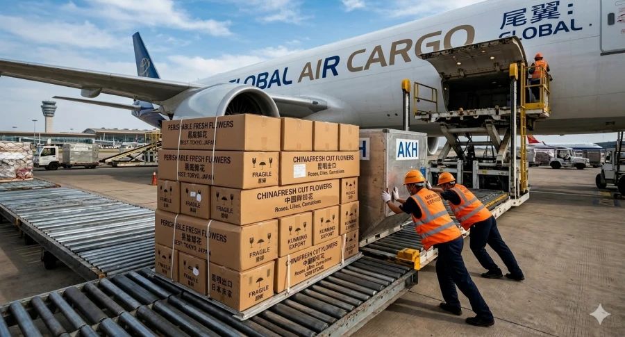 Fresh Cut Flowers Air Export Case