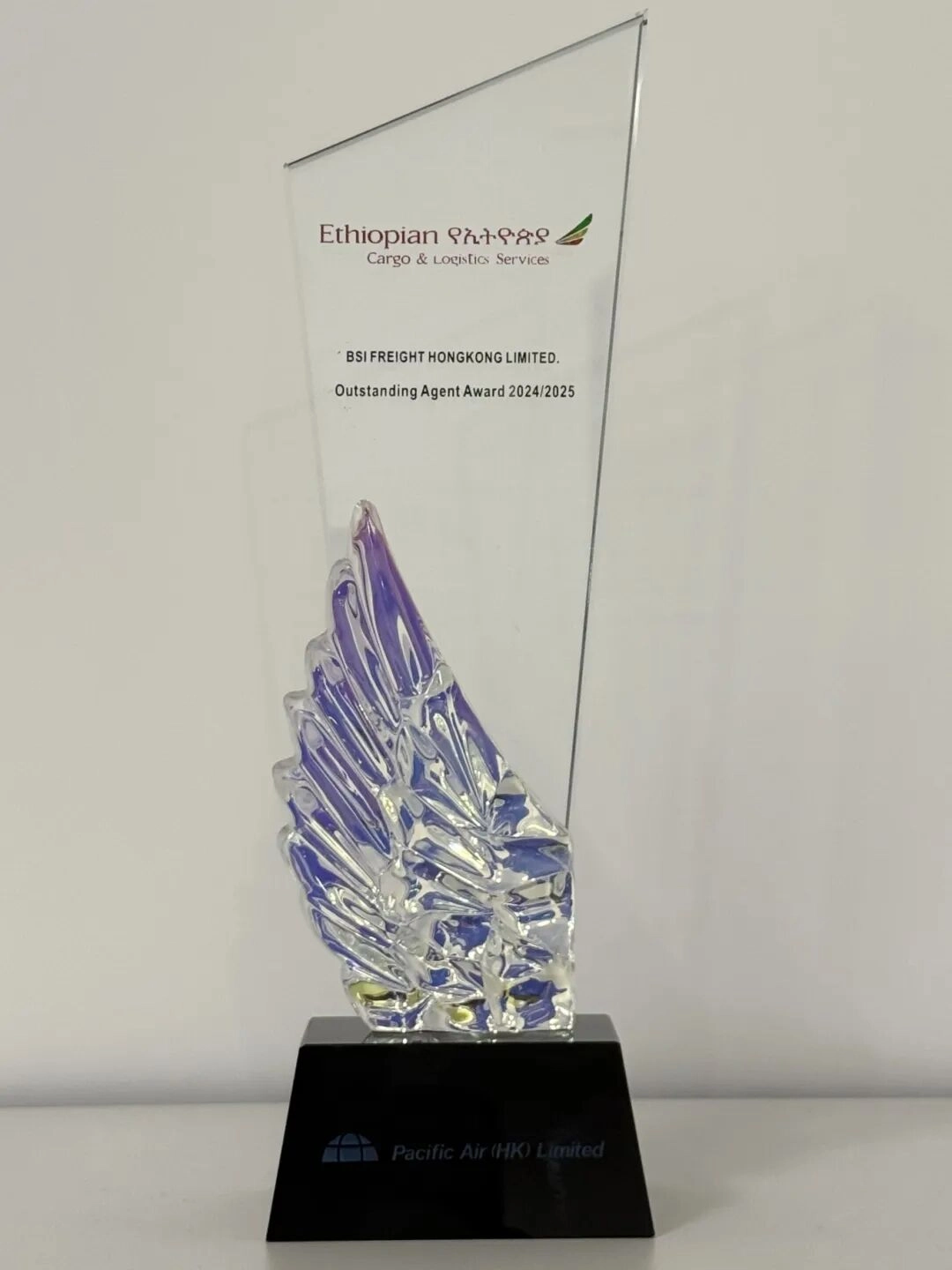 BSI FREIGHT HONGKONG LIMITED Wins Ethiopian Airlines Outstanding Agent Award 2024/2025