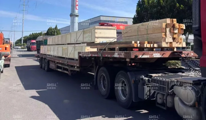 The goods are being transported to the airport.
