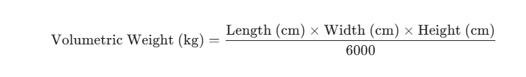 Air Freight Volumetric Weight