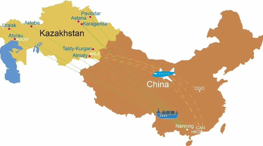 Shipping from China to Kazakhstan
